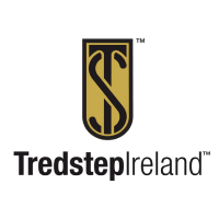 Tredstep Ireland Logo- Gold shield with t & s icon on the front above company name