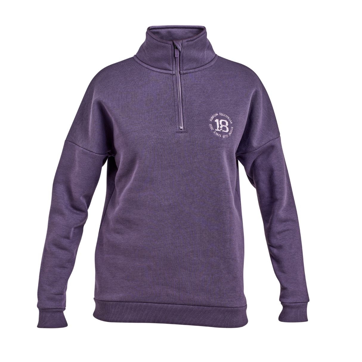 Shires Aubrion Ladies Serene Half Zip Sweater #colour_purple