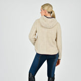 Dublin Ladies Talia Teddy Pullover #colour_natural-fur-plum-perfect-trim