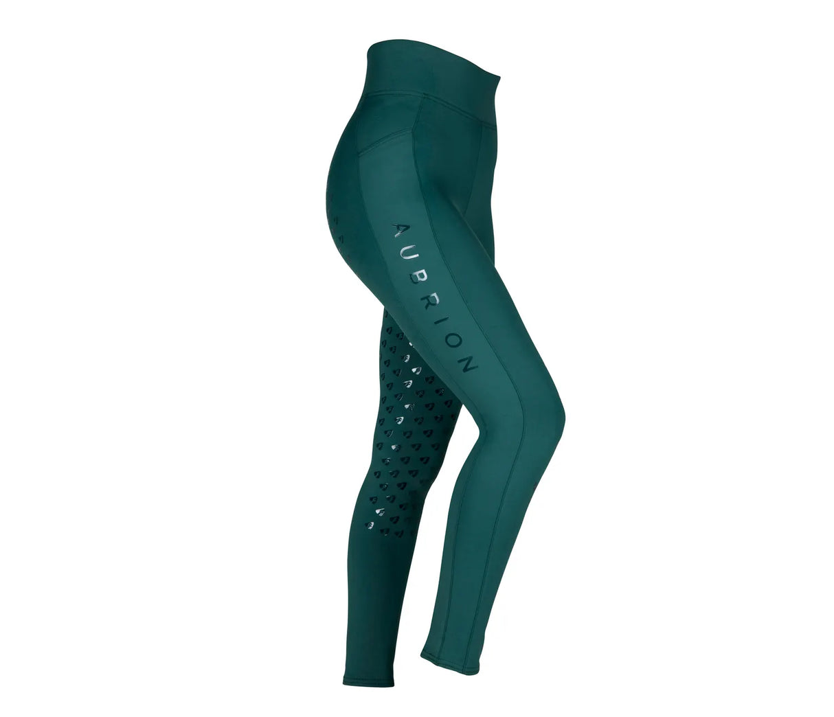 Shires Aubrion Eltar Young Rider Riding Tights #colour_green