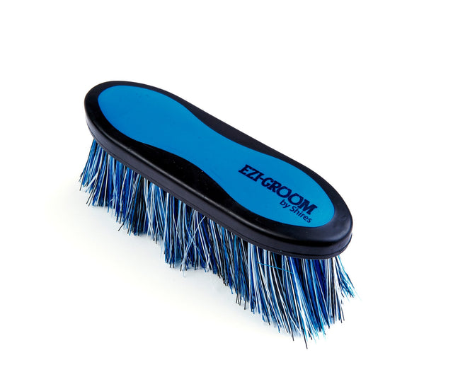 Shires Ezi-Groom Grip Long Bristle Dandy Brush #colour_bright-blue