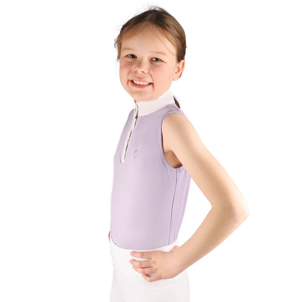 Hy Equestrian Eden Children's Sleeveless Show Shirt #colour_lilac