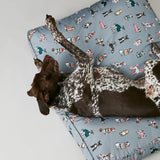 Joules Rainbow Dogs Mattress #colour_grey-dog-print