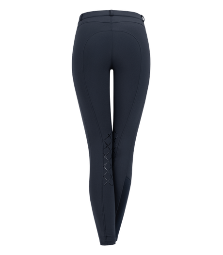 E.L.T Micro Ladies Knee Silicone Riding Breeches #colour_night-blue