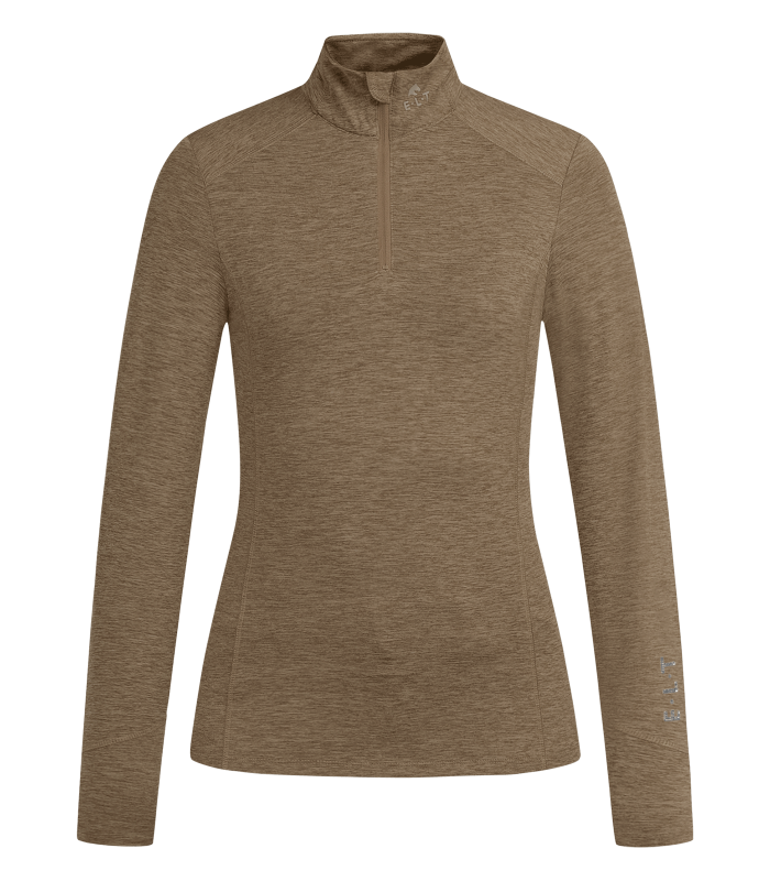 ELT Ladies Milano Functional-Zip Shirt #colour_cappuccino-melange