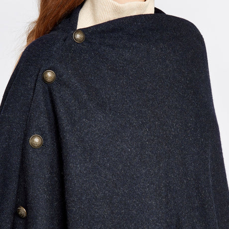 Dubarry Womens Hazelwood Tweed Poncho #colour_navy