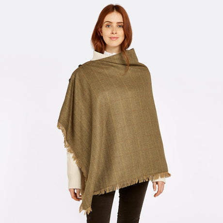 Dubarry Womens Hazelwood Tweed Poncho #colour_elm