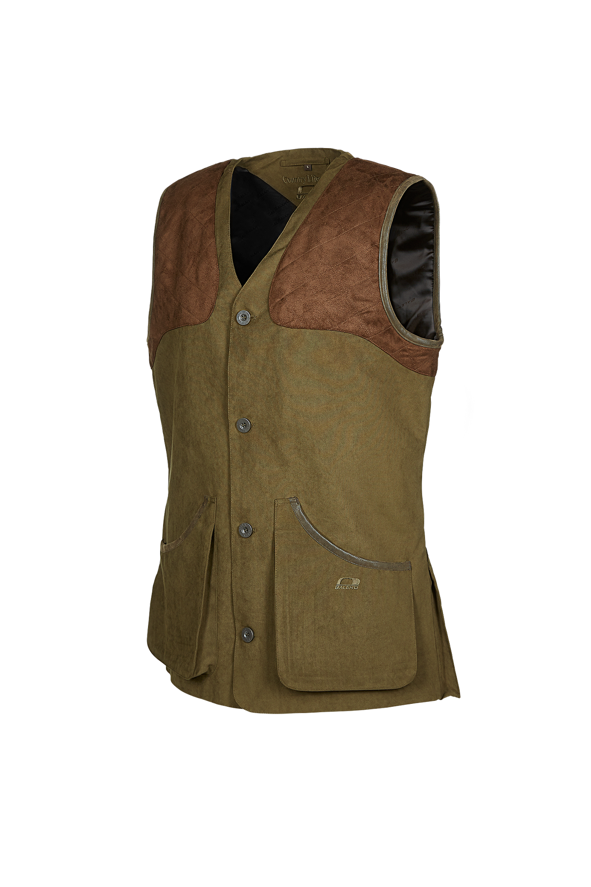 Baleno Dolman Mens Shooting Vest #colour_pine-green