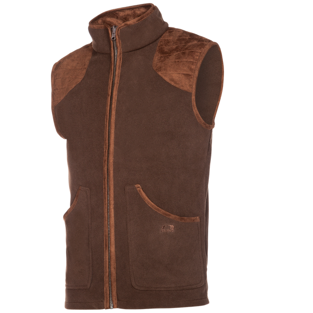 Baleno Newington Mens Fleece Bodywarmer #colour_chocolate