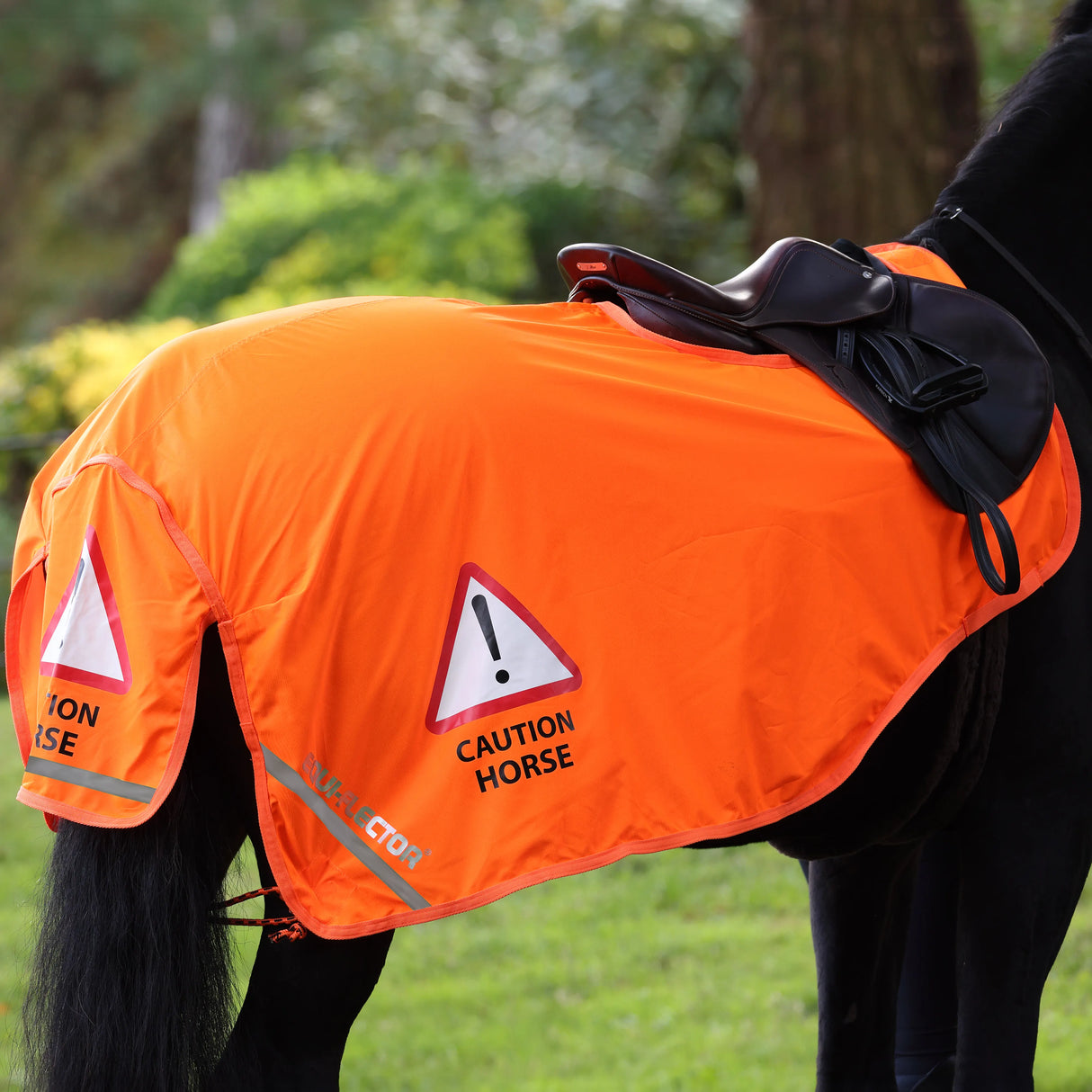 Shires EQUI-FLECTOR Mesh Exercise Sheet #colour_orange