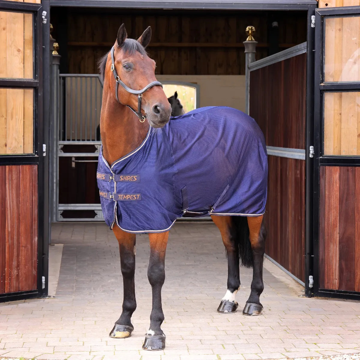 Shires Tempest Original Mesh Cooler Rug #colour_ink