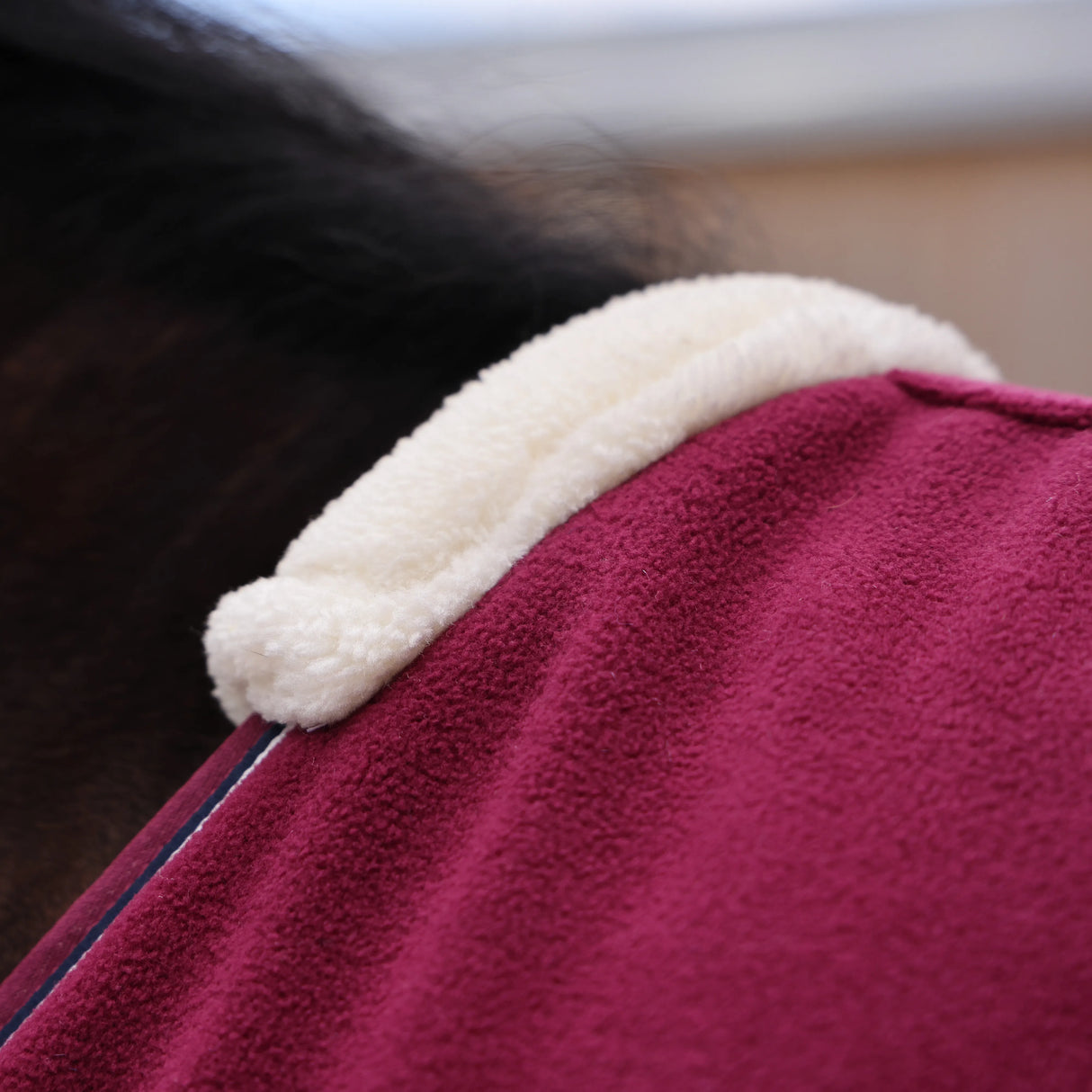 Shires Tempest Original Fleece/Mesh Cooler Rug #colour_maroon