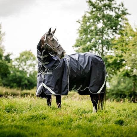 Horseware Ireland Rambo Optimo Turnout Plus #colour_navy-thunderstorm-grey-silver