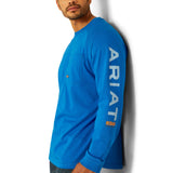 Ariat Men's Rebar Cotton Strong Graphic Long Sleeves T-Shirt #colour_blue