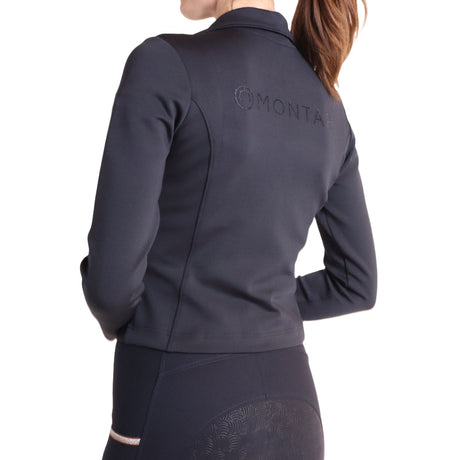 Montar MoTina Softshell Jacket With Tone in Tone Crystals #colour_dark-navy