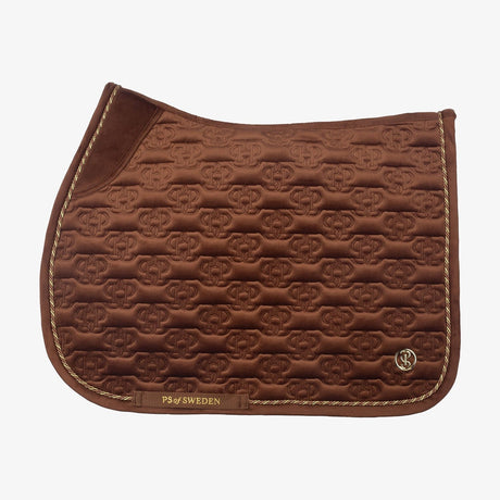 PS of Sweden Velvet Monogram Jump Saddle Pad #colour_fudge