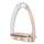 Tech Stirrups Venice Plus Evo Adult Safety Stirrups #colour_silver-rosegold