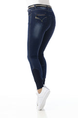 Equitheme Ladies Texas Silicone Seat Jeans #colour_blue