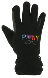 Equi-Kids Ponylove Gloves #colour_black