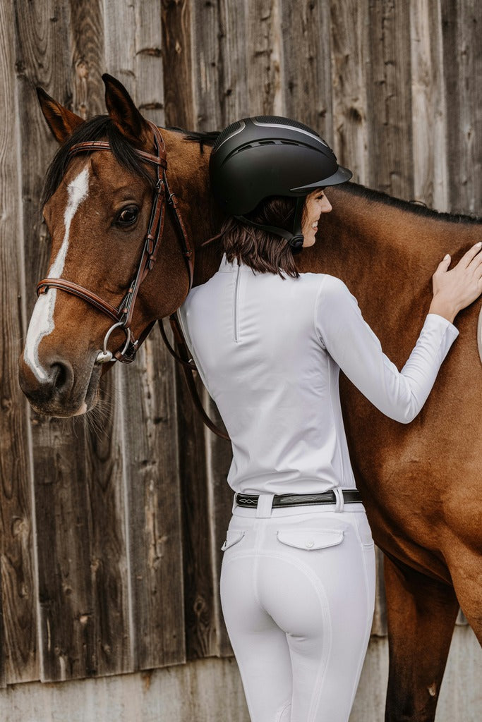 Equitheme Ladies Cabourg Polo Shirt  #colour_white