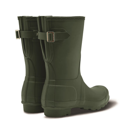 Hunter Original Women's Short Back Adjustable Wellington Boots #colour_green