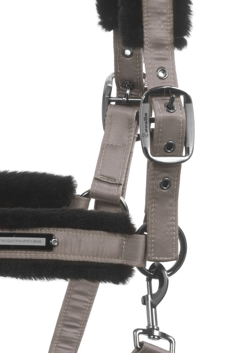 Cavallo Jany Fleece Headcollar #colour_warm-sand