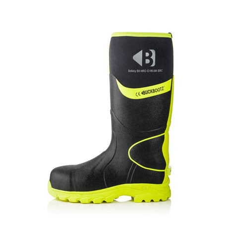 Buckbootz BBZ8000 High Visibility Neoprene/Rubber Safety Wellington Boot