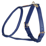 Shires Digby & Fox Rolled Leather Dog Harness #colour_navy