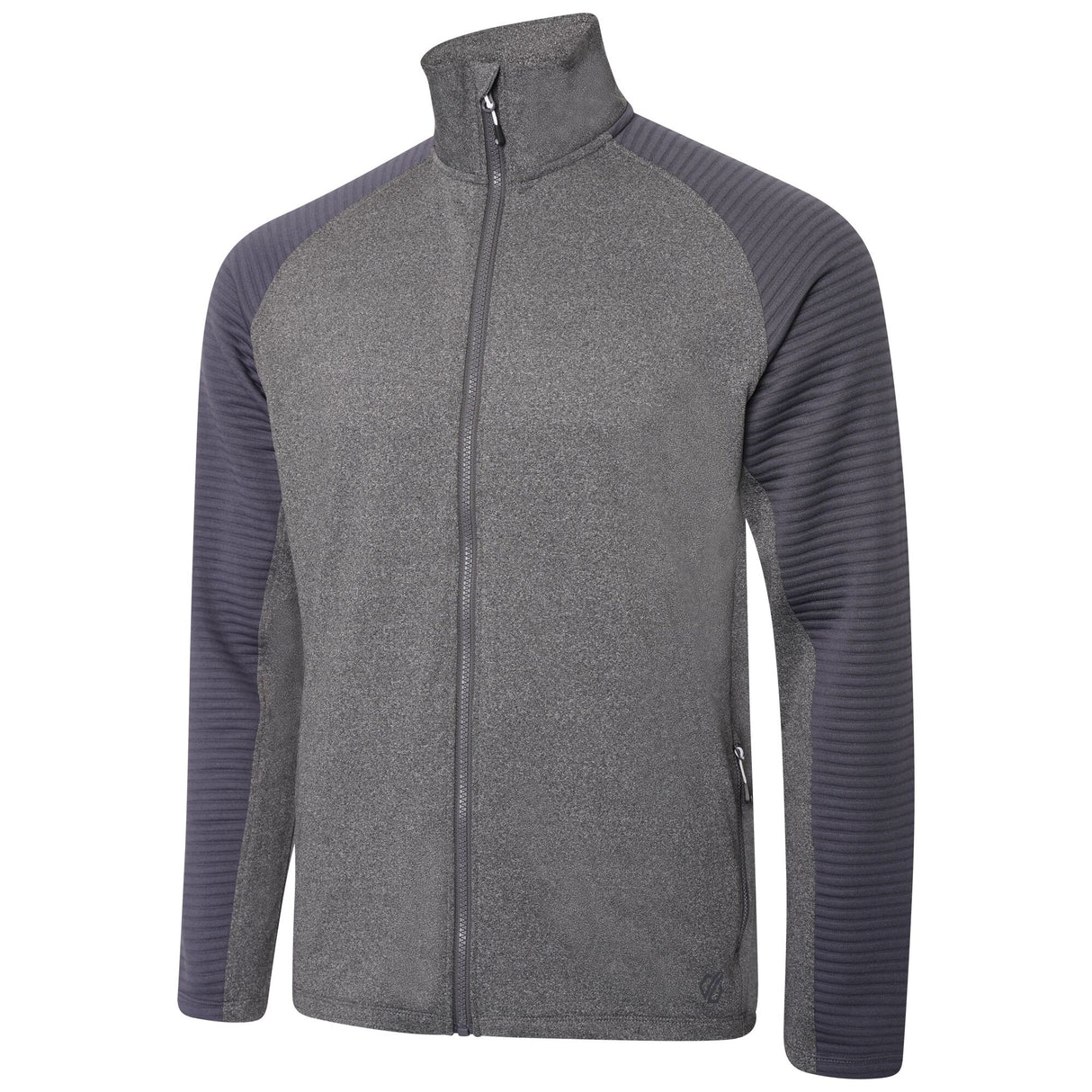 Dare2b Elite Collective Full Zip Sweater #colour_charcoal-grey-marl-ebony-grey