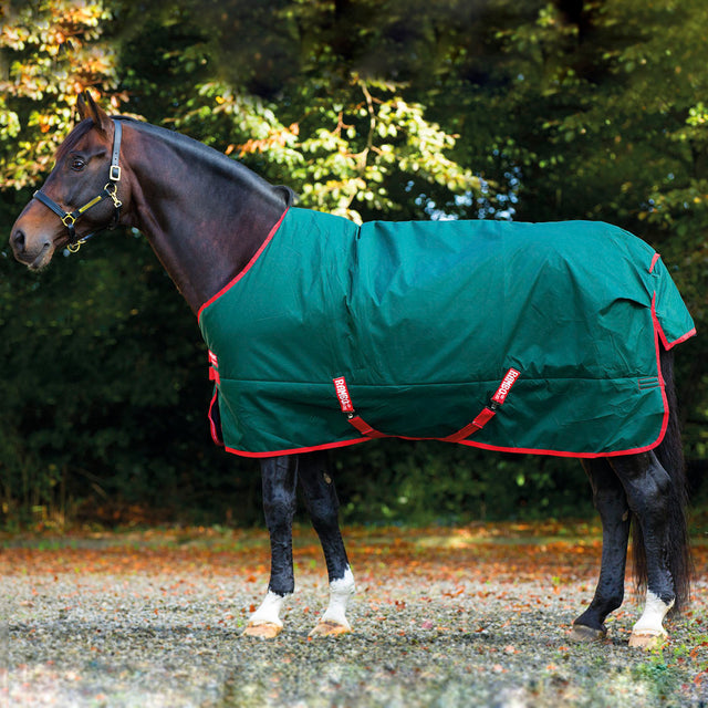 Horseware Ireland Rambo Original 0g Lite Turnout Rug #colour_green-red