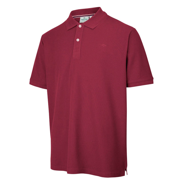 Hoggs of Fife Largs Men's Pique Polo Shirt #colour_bordeaux