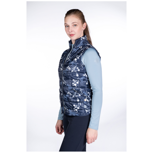 HKM Bloomsbury Quilted Vest #colour_deep-blue-white