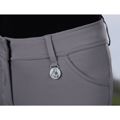 HKM Della Sera CM Style Silicone Full Seat Riding Breeches #colour_deep-grey